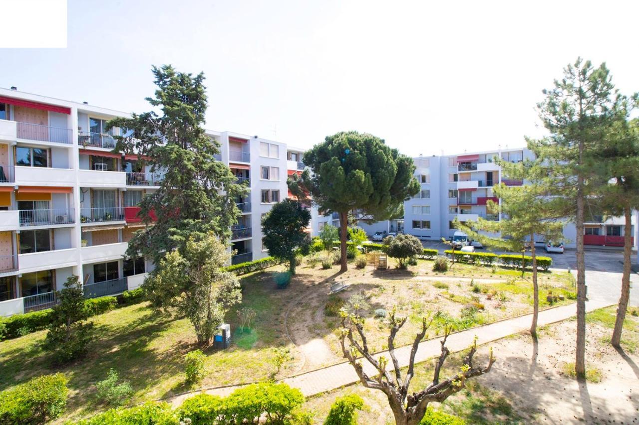 005- Appartement 6 Chambres, Tramway, Parking,Clim Montpellier Buitenkant foto