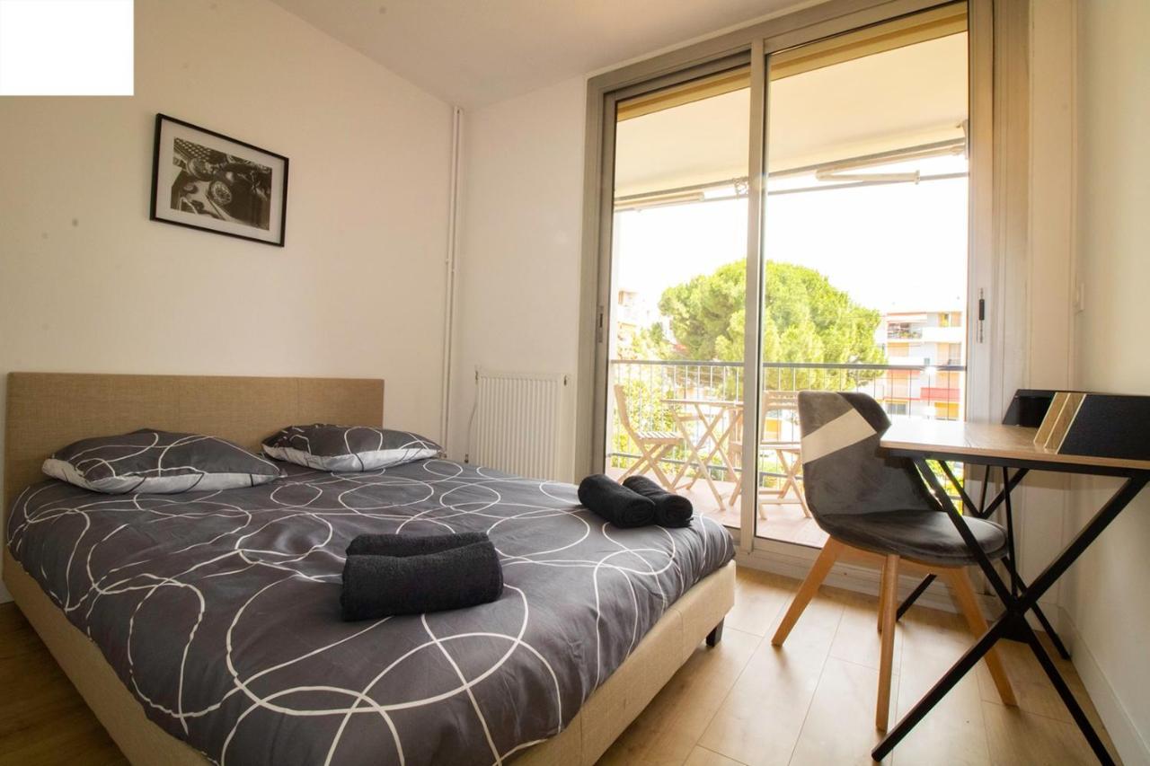 005- Appartement 6 Chambres, Tramway, Parking,Clim Montpellier Buitenkant foto